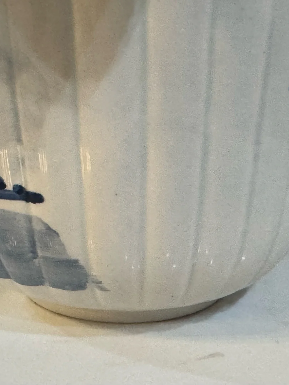Vintage Delft Holland Blue Hand Painted Planter Floral Windmill Pottery